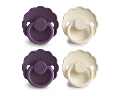 FRIGG violet dream/cream pacifier Daisy latex (4-pack)